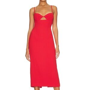 Bardot Viena Midi Dress Red
